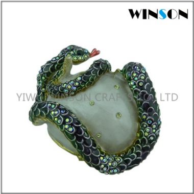 Pewter Jewelry Box / Crytals Snake Jewelry Box