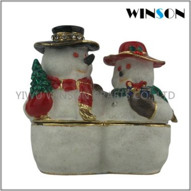 Pewter Jewelry Box / Crytals X-mas Jewelry Box