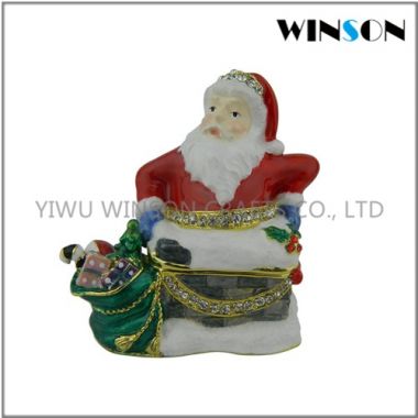 Pewter Jewelry Box / Crytals X-mas Jewelry Box