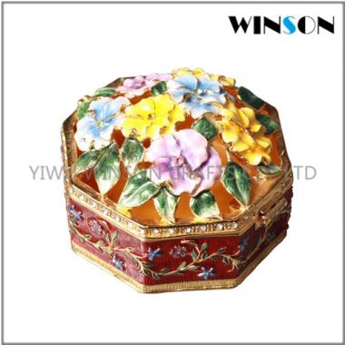 Shabby Chic Flower Trinket Box