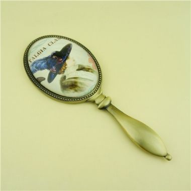 Fashion glass hand mirror/ promotion gifts