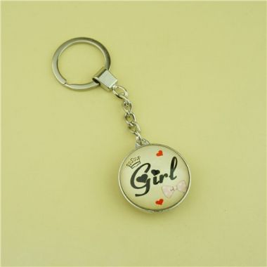 Glass Key Chain / 4C Printing Key Chian