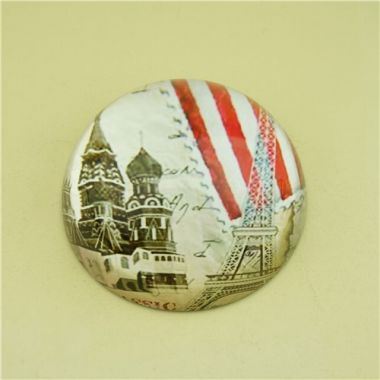 Personalized Crystal Glass Paperweight 80mm