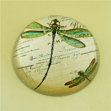 Custom Print Dome Crystal Glass Paperweight 100mm