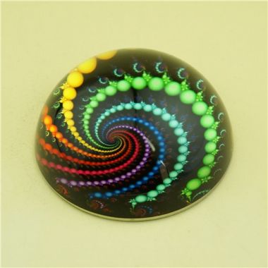 Custom Print Dome Crystal Glass Paperweight