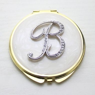 Monogram Compact Mirror/Letter B