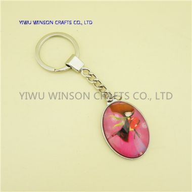 Single Side Crystal Key Chain/Custom Logo Key Chain