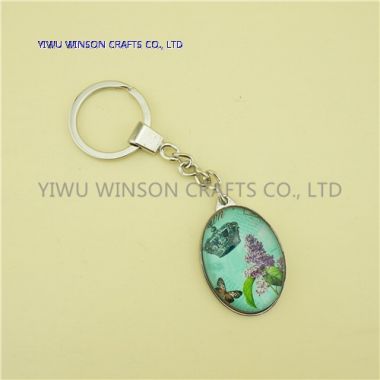 Single Side Crystal Key Chain/Custom Logo Key Chain