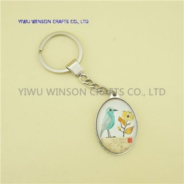 Single Side Bird Crystal Key Chain/Custom Logo Key Chain