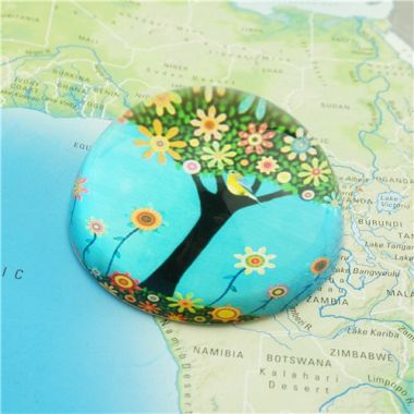 80mm Glass Ball Paper Weights/Glass Paperweights with Flowers&Trees