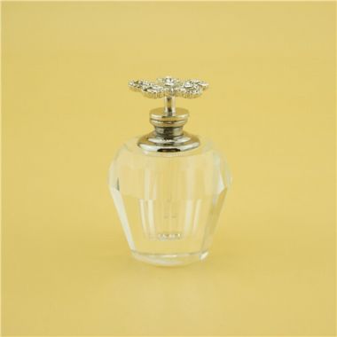 Clear crystal Perfume Bottle For Diamond Flower/Factory Promotion