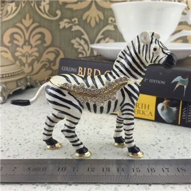 Metal Painting Jewelry Box/Zebra Jewel Box