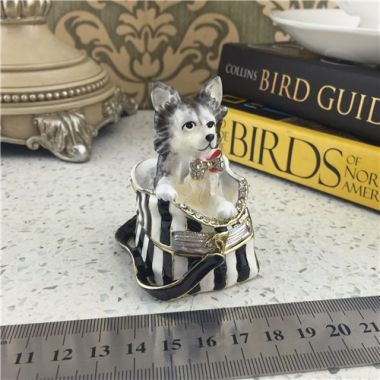 Metal Jewelry Box / Wolf Cub Jewel Box