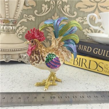 Imitation Ceramic Jewelry Box/Rooster Jewel Box