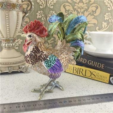 Animal Series Jewelry Box/Metal Cock Jewel Box