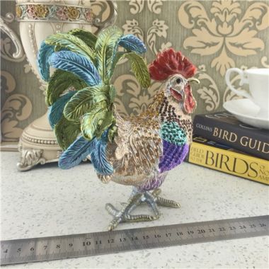 Animal Series Jewelry Box/Metal Cock Jewel Box