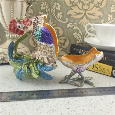 Animal Series Jewelry Box/Metal Cock Jewel Box