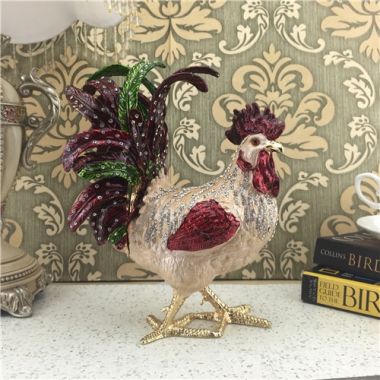 Imitation Ceramic Jewel Box/Cock Trinket Box