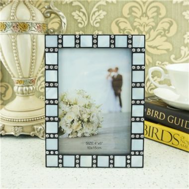 Fashion home photo frame/zinc alloy diamond photo frame