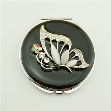 Butterfly series crystal compact mirror/Metal compact mirror