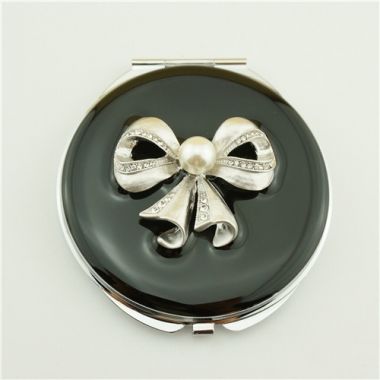 Metal compact mirror/Pearl folding makeup mirror