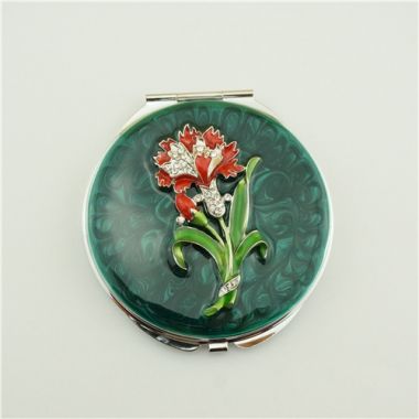 Metal retro compact mirror/Mother of the bride gift