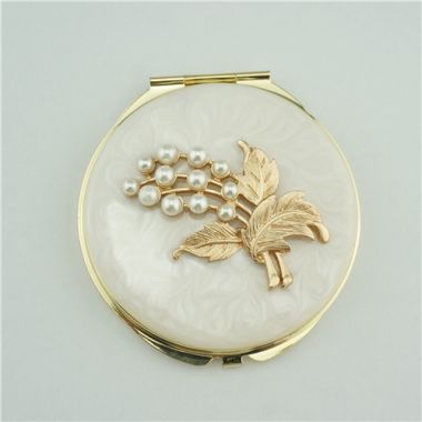 Metal pearl compact mirror/Compact mirror party favors
