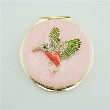Bird series crystal compact mirror/Small pocket mirror