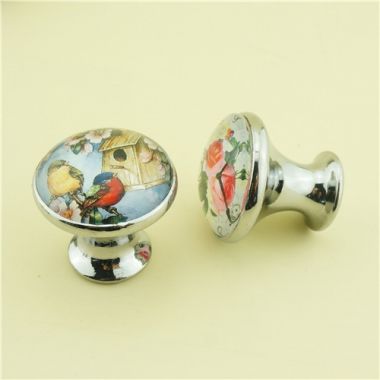 Bedroom drawer pulls and knobs/Cartoon Bird children's furniture handles