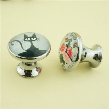 Cartoon crystal knob/Kids children bedroom furniture drawer pull handle