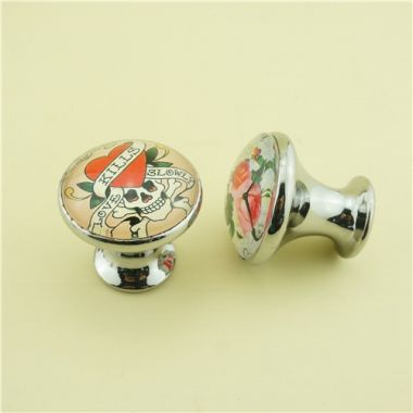 Skull head cabinet knob kitchen cupboard closet drawer pulls handles