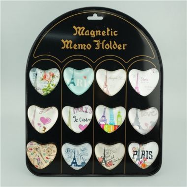 Eiffel tower series heart-shaped fridge magnet