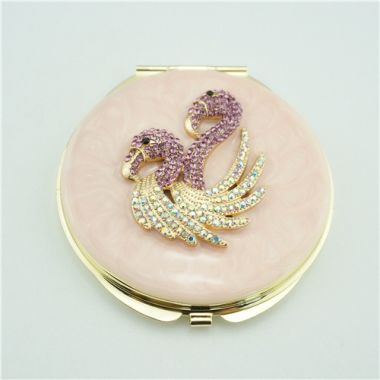 Bridesmaid compact mirror/Pink compact mirror