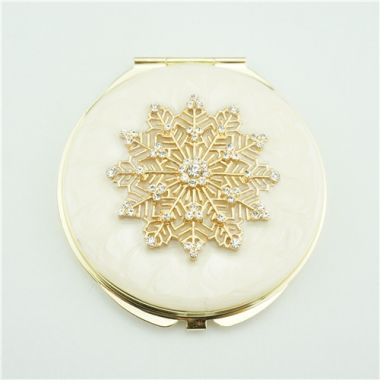 Snowflake design compact mirror/Metal compact mirror