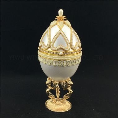 Handmade goose egg music box