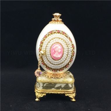 Musicbox goose eggshell art/Pearl jewelry box