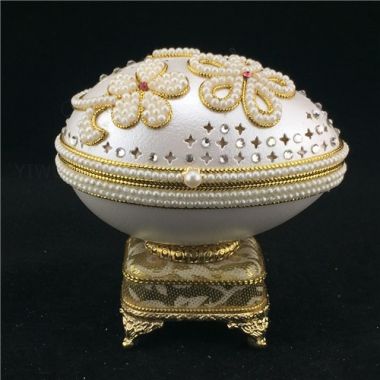 Handmade goose egg trinket box