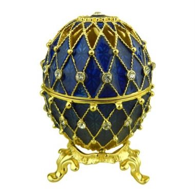 Blue decorative faberge egg/Authentic faberge egg