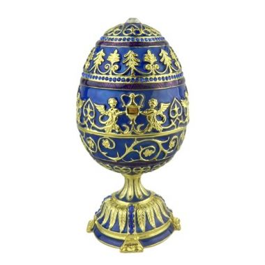 Russian decorative faberge egg trinket jewel box