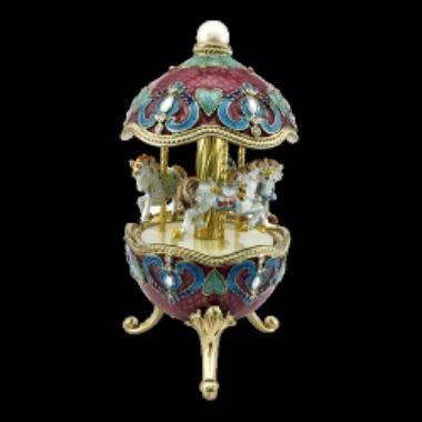 Antique Carousel Music Box