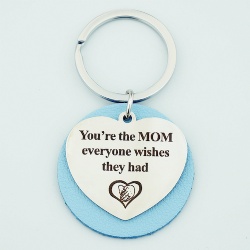 Mothers Day Gift - Heart Steel Key Chain