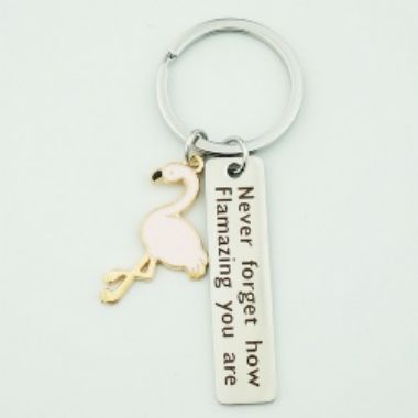 You are amazing Flamingo Key Chain with Customized Words