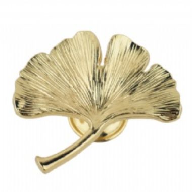 Golden Gingko Leaf Cupboard Knob