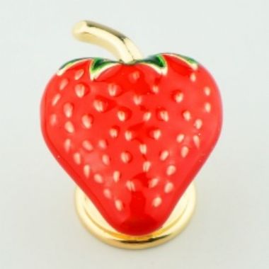 Golden Strawberry Cabinet Knob