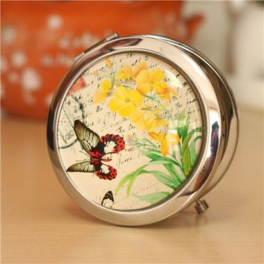 Fashionable crystal compact mirror