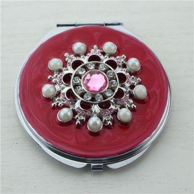 Metal round compact mirror/pocket mirror/makeup mirror