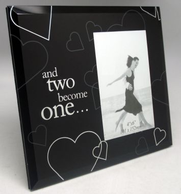 Glass photo frame / Valentines' day gift