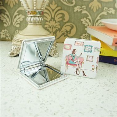 PU compact mirror/fashion compact mirror