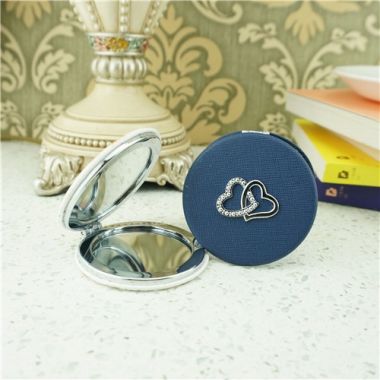 PU compact mirror/fancy compact mirror folded makeup mirror