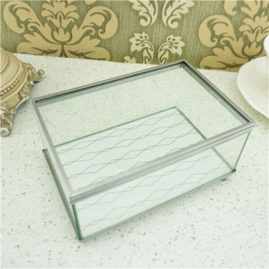 Glass jewelry box / glass home decor